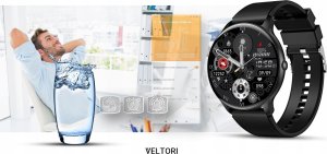 Smartwatch Giewont Smartwatch Veltori VT160-1 Czarny Pasek Silikonowy 9