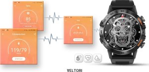 Smartwatch Veltori VT120-1 Czarny Pasek Silikonowy 11
