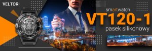 Smartwatch Veltori VT120-1 Czarny Pasek Silikonowy 9