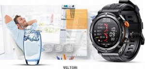 Smartwatch Giewont Smartwatch Veltori VT130-1 Czarny Pasek Silikonowy 13