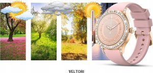 Smartwatch Giewont Smartwatch Damski Veltori VT360-1 Różowy Pasek Silikonowy 8