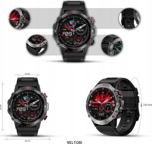 Smartwatch Veltori VT110-1 Czarny Pasek Silikonowy 6