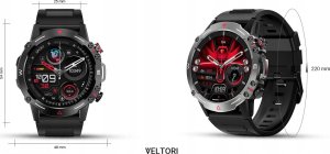 Smartwatch Veltori VT110-1 Czarny Pasek Silikonowy 7