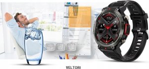 Smartwatch Veltori VT140-1 Czarny Pasek Silikonowy 11