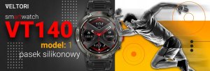 Smartwatch Veltori VT140-1 Czarny Pasek Silikonowy 7