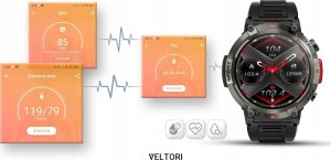 Smartwatch Veltori VT140-1 Czarny Pasek Silikonowy 10