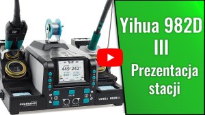 Zestaw Stacja Lutownicza Yihua 982D-III 2w1 Termopęseta Groty Akcesoria 11