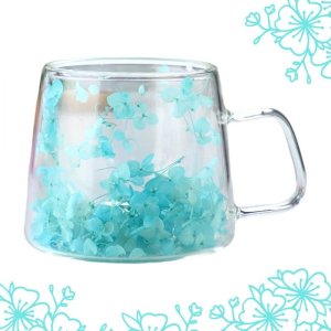Szklanka termiczna z kwiatkami w środku 180 ml 1szt SZK96 1