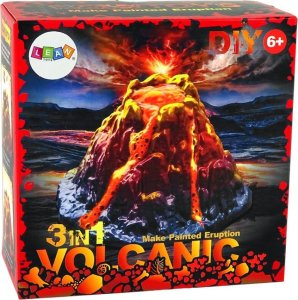 Zestaw 2w1 DIY Wulkan Wykopaliska Gips Erupcja LEAN Toys 4