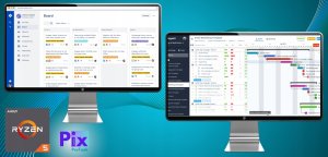 Komputer Pix Protask V4 AMD Ryzen 5 16GB DDR4 1000GB SSD DVD Windows 11 11