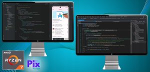 Komputer Pix Protask V5 AMD Ryzen 7 32GB DDR4 1000GB SSD DVD Windows 11 12