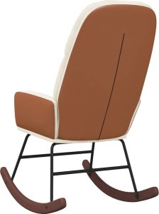 vidaXL Fotel bujany, kremowy, tapicerowany aksamitem 5