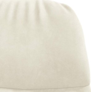 vidaXL Fotel bujany, kremowy, tapicerowany aksamitem 6