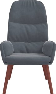 vidaXL Fotel, ciemnoszary, obity aksamitem 4