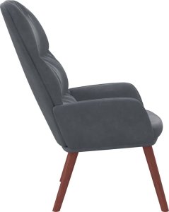 vidaXL Fotel, ciemnoszary, obity aksamitem 5