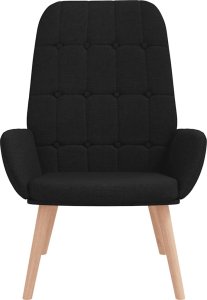 vidaXL Fotel wypoczynkowy, czarny, obity tkaniną 3