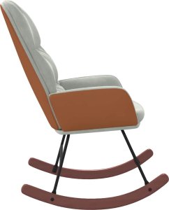 vidaXL Fotel bujany, jasnoszary, tapicerowany aksamitem 5