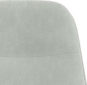 vidaXL Fotel bujany, jasnoszary, tapicerowany aksamitem 7