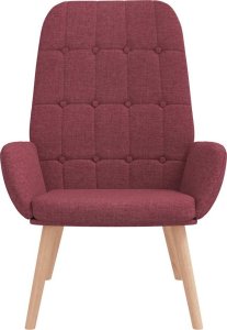 vidaXL Fotel, winna czerwień, obity tkaniną 3