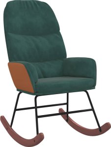 vidaXL Fotel bujany, ciemnozielony, tapicerowany aksamitem 2