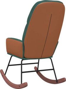 vidaXL Fotel bujany, ciemnozielony, tapicerowany aksamitem 5