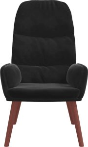 vidaXL Fotel, czarny, obity aksamitem 3