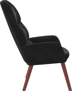 vidaXL Fotel, czarny, obity aksamitem 4
