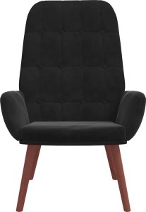 vidaXL Fotel, czarny, obity aksamitem 3