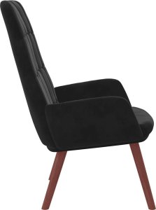 vidaXL Fotel, czarny, obity aksamitem 4