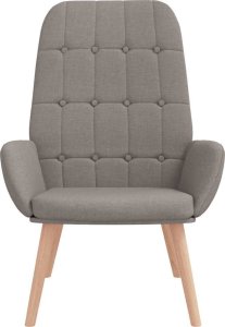 vidaXL Fotel wypoczynkowy, kolor taupe, obity tkaniną 3