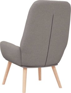 vidaXL Fotel wypoczynkowy, kolor taupe, obity tkaniną 5