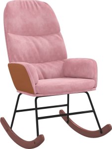 vidaXL Fotel bujany, różowy, tapicerowany aksamitem 2