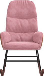 vidaXL Fotel bujany, różowy, tapicerowany aksamitem 3