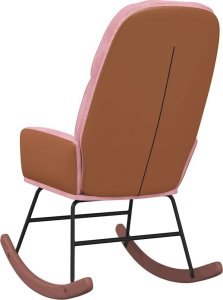 vidaXL Fotel bujany, różowy, tapicerowany aksamitem 5