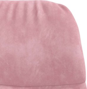 vidaXL Fotel bujany, różowy, tapicerowany aksamitem 6