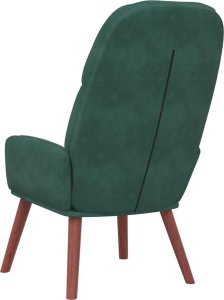 vidaXL Fotel, ciemnozielony, obity aksamitem 5