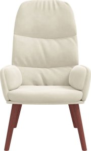 vidaXL Fotel, kremowy, obity aksamitem 3