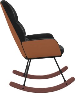 vidaXL Fotel bujany, czarny, tapicerowany aksamitem 4