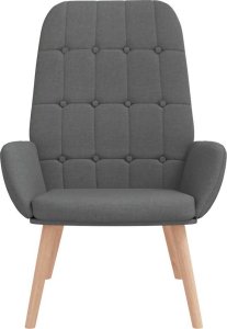 vidaXL Fotel wypoczynkowy, ciemnoszary, obity tkaniną 3