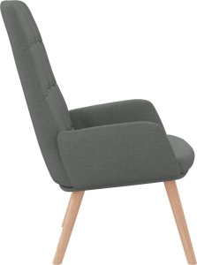 vidaXL Fotel wypoczynkowy, ciemnoszary, obity tkaniną 4