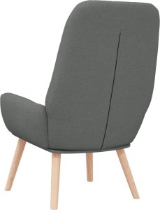 vidaXL Fotel wypoczynkowy, ciemnoszary, obity tkaniną 5