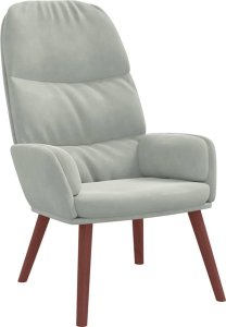 vidaXL Fotel, jasnoszary, obity aksamitem 2