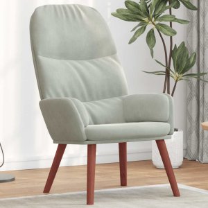 vidaXL Fotel, jasnoszary, obity aksamitem 3