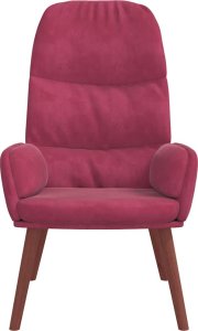 vidaXL Fotel, winna czerwień, obity aksamitem 3