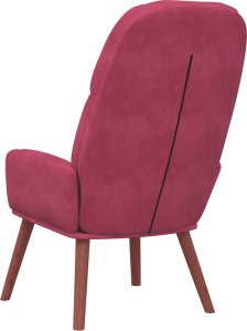 vidaXL Fotel, winna czerwień, obity aksamitem 5