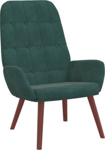 vidaXL Fotel, ciemnozielony, obity aksamitem 2