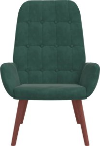 vidaXL Fotel, ciemnozielony, obity aksamitem 3