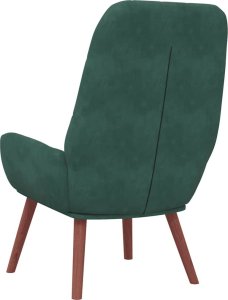 vidaXL Fotel, ciemnozielony, obity aksamitem 5