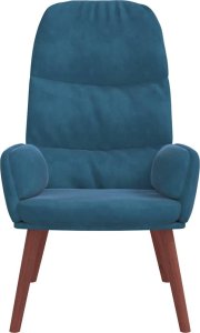 vidaXL Fotel, niebieski, obity aksamitem 3