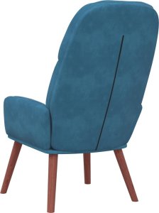 vidaXL Fotel, niebieski, obity aksamitem 5